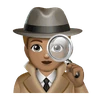 Detective: Medium Skin Tone Emoji 🕵🏽 image - Huawei Harmony OS style