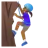 Woman Climbing: Medium-Dark Skin Tone