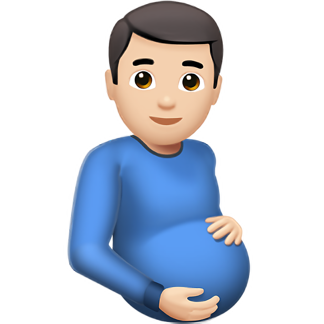 Pregnant Man: Light Skin Tone