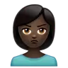 Person Pouting: Dark Skin Tone Emoji 🙎🏿 image - WhatsApp style