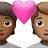 Couple With Heart: Person, Person, Medium-Dark Skin Tone, Medium Skin Tone