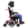 Person In Motorized Wheelchair Facing Right: Dark Skin Tone Emoji 🧑🏿‍🦼‍➡️ image - Apple style