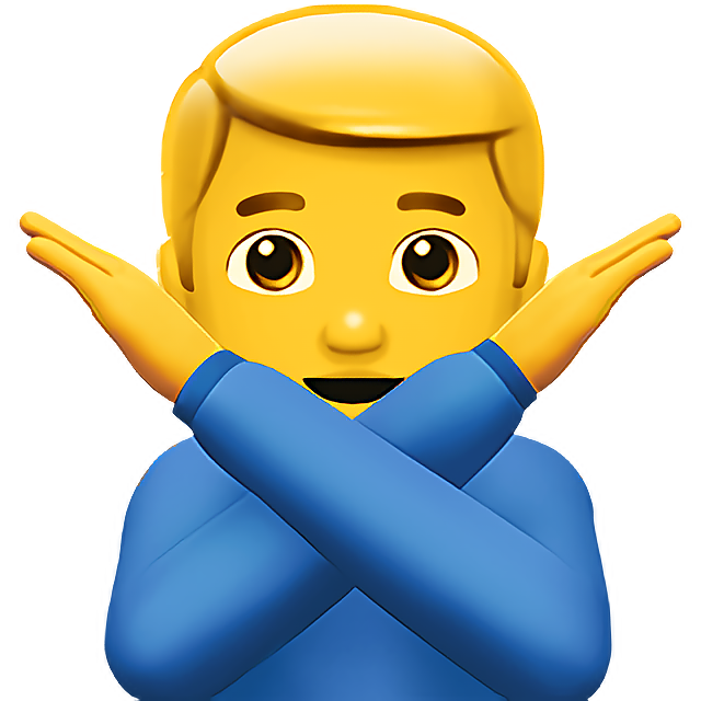 Man Gesturing No