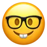 Visage de nerd Emoji 🤓 image - Apple style