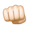 Oncoming Fist: Light Skin Tone Emoji 👊🏻 image - Samsung style