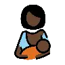 Breast-Feeding: Dark Skin Tone Emoji 🤱🏿 image - OpenMoji style
