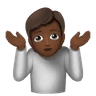Person Shrugging: Medium-Dark Skin Tone Emoji 🤷🏾 image - Huawei Harmony OS style