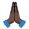 Folded Hands: Dark Skin Tone Emoji 🙏🏿 image - Google Noto Color Animated style