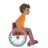 Person In Manual Wheelchair Facing Right: Medium Skin Tone