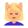 Woman Getting Massage: Medium-Light Skin Tone Emoji 💆🏼‍♀️ image - Tossface style