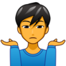Man Shrugging Emoji 🤷‍♂️ image - Emojidex style