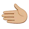 Leftwards Hand: Medium-Light Skin Tone Emoji 🫲🏼 image - Google Noto Color Animated style