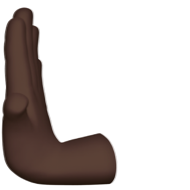 Leftwards Pushing Hand: Dark Skin Tone