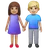 Woman And Man Holding Hands: Medium Skin Tone, Medium-Light Skin Tone