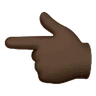 Backhand Index Pointing Left: Dark Skin Tone Emoji 👈🏿 image - Huawei Harmony OS style