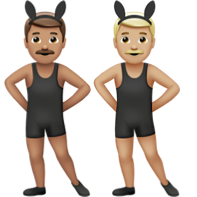 Men With Bunny Ears: Medium Skin Tone, Medium-Light Skin Tone