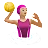 Woman Playing Water Polo: Medium-Light Skin Tone