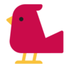 鸟 Emoji 🐦 image - Microsoft Classic 2D style