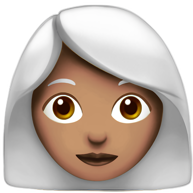 Woman: Medium Skin Tone, White Hair