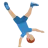 Man Cartwheeling: Medium Skin Tone
