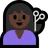 Person Getting Haircut: Dark Skin Tone