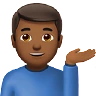 Man Tipping Hand: Medium-Dark Skin Tone Emoji 💁🏾‍♂️ image - Apple style