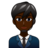 Man Office Worker: Dark Skin Tone
