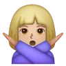 Woman Gesturing No: Medium-Light Skin Tone Emoji 🙅🏼‍♀️ image - Samsung style