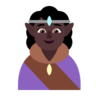 Woman Elf: Dark Skin Tone Emoji 🧝🏿‍♀️ image - Microsoft Classic 2D style