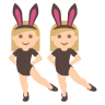 People With Bunny Ears: Medium-Light Skin Tone Emoji 👯🏼 image - EmojiTwo style