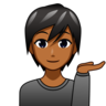 Person Tipping Hand: Medium-Dark Skin Tone Emoji 💁🏾 image - Emojidex style