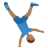 Man Cartwheeling: Medium-Dark Skin Tone