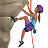 Woman Climbing: Medium Skin Tone