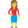Woman Standing Emoji 🧍‍♀️ image - Skype style