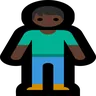 Person Standing: Dark Skin Tone Emoji 🧍🏿 image - Microsoft Windows 10 Segoe UI Emoji style
