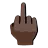 Middle Finger: Dark Skin Tone