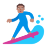 Man Surfing: Medium Skin Tone Emoji 🏄🏽‍♂️ image - Microsoft Classic 2D style