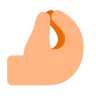 Pinched Fingers: Medium-Light Skin Tone Emoji 🤌🏼 image - Tossface style