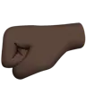 Left-Facing Fist: Dark Skin Tone Emoji 🤛🏿 image - Apple style