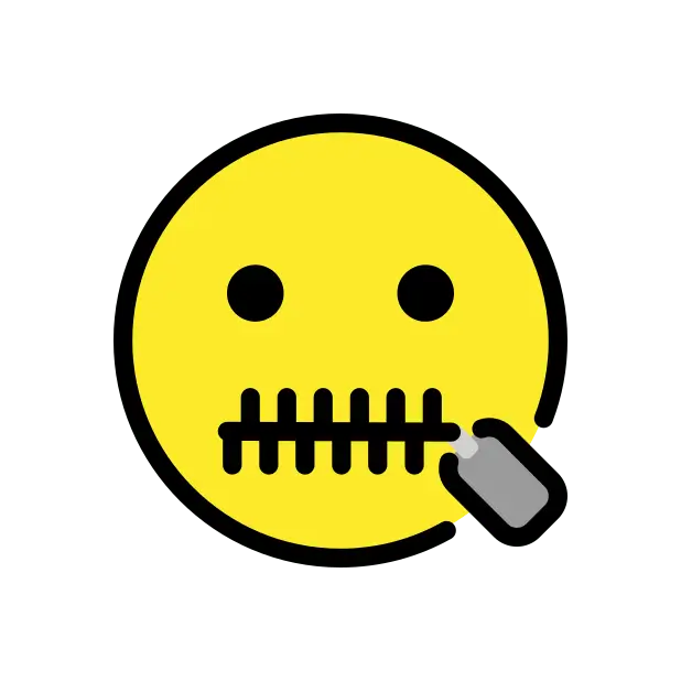 Zipper-Mouth Face