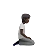 Person Kneeling Facing Right: Dark Skin Tone