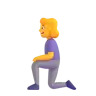 Woman Kneeling Emoji 🧎‍♀️ image - Microsoft 3D Fluent style