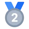 Deuxième place Emoji 🥈 image - Tossface style