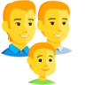 Family: Man, Man, Boy Emoji 👨‍👨‍👦 image - Facebook Messenger (2016) style