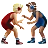 Men Wrestling: Medium-Light Skin Tone, Medium Skin Tone
