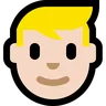 Person: Light Skin Tone, Blond Hair Emoji 👱🏻 image - Microsoft Windows 10 Segoe UI Emoji style