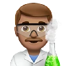 Man Scientist: Medium Skin Tone Emoji 👨🏽‍🔬 image - Apple style