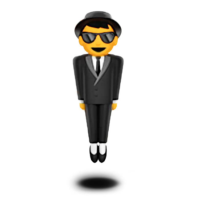 Person In Suit Levitating