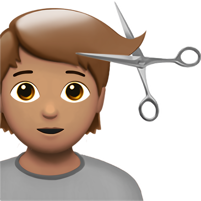 Person Getting Haircut: Medium Skin Tone