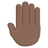Raised Back Of Hand: Dark Skin Tone Emoji 🤚🏿 image - EmojiTwo style